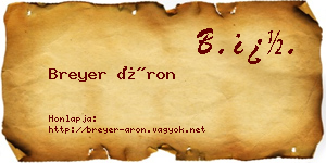 Breyer Áron névjegykártya
